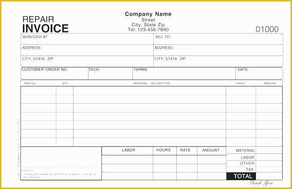 Free Appliance Repair Invoice Template Of Auto Repair Invoice Templates Template Fice Mechanic