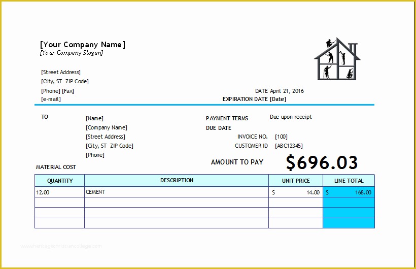 Free Appliance Repair Invoice Template Of Home Repair Invoice Template