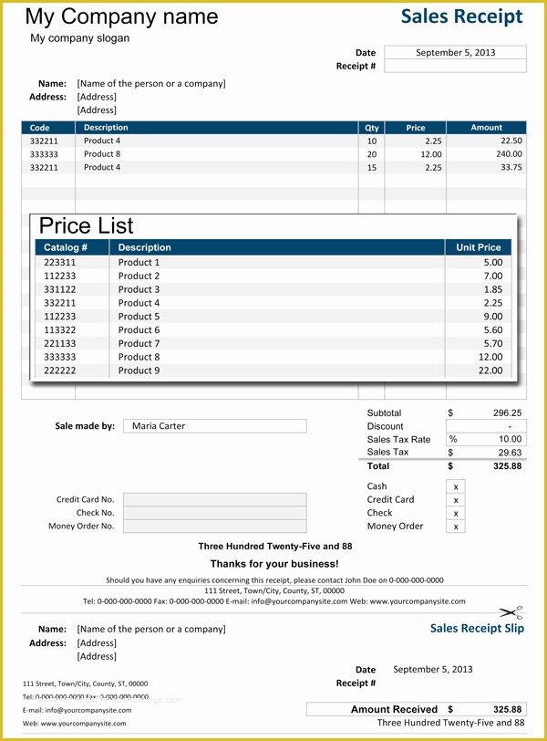 Free Appliance Repair Invoice Template Of Sales Receipt