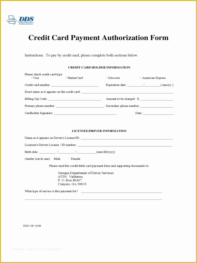 Free Application for Payment Template Of 10 Credit Card Authorization form Template Free Download