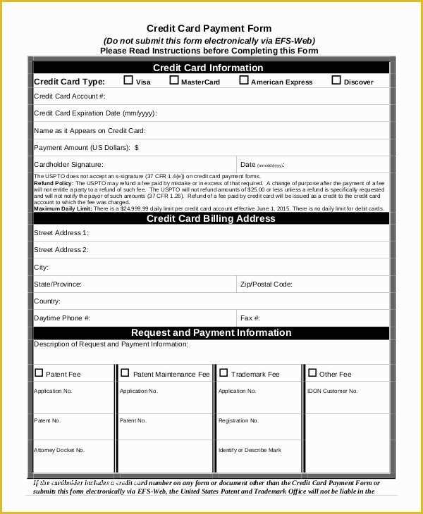 Free Application for Payment Template Of Credit Card Authorization form Template 10 Free Sample