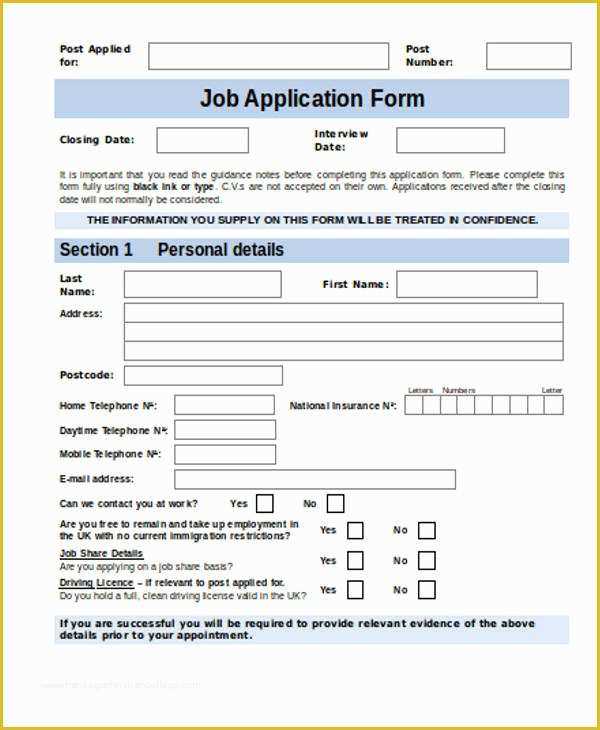 Free Application form Template Of 35 Free Job Application form Template