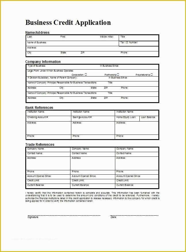 Free Application form Template Of 45 Free Credit Application form Templates & Samples Free