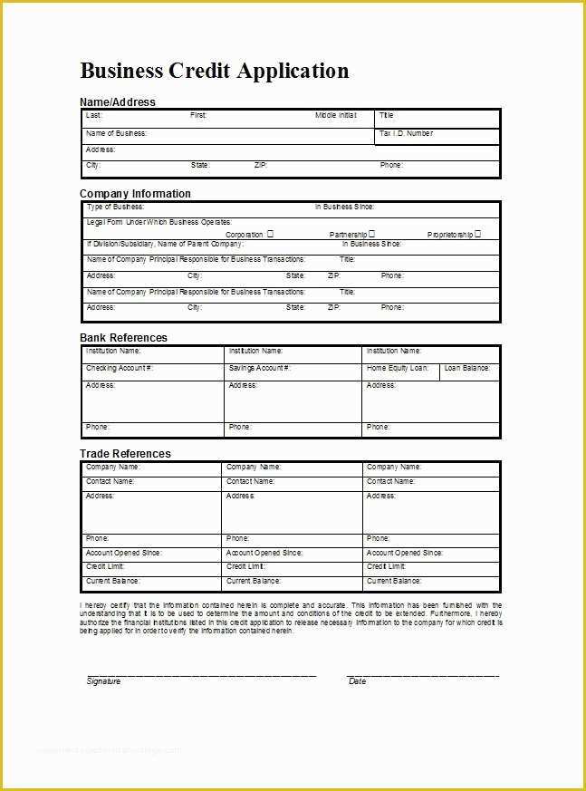 Free Application Template Of 40 Free Credit Application form Templates & Samples