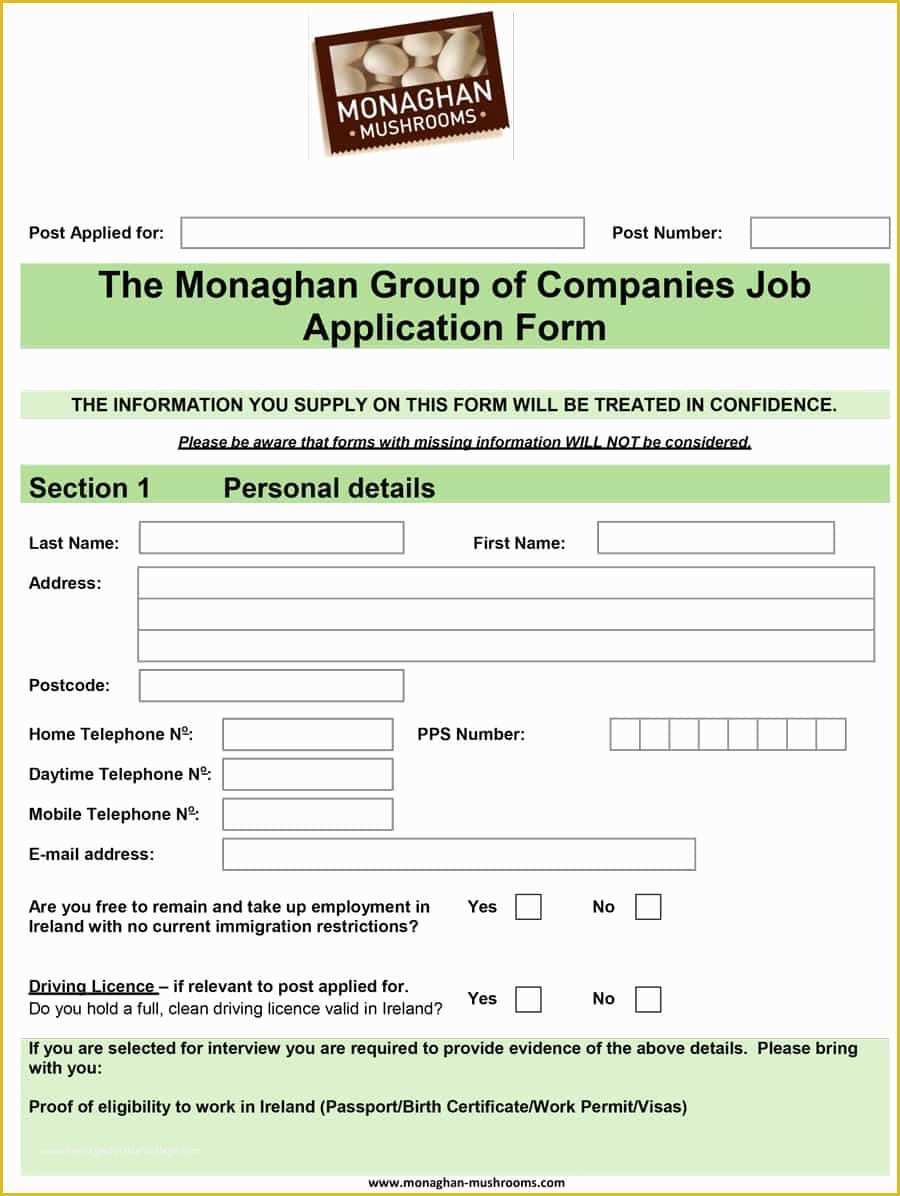 Free Application Template Of 50 Free Employment Job Application form Templates