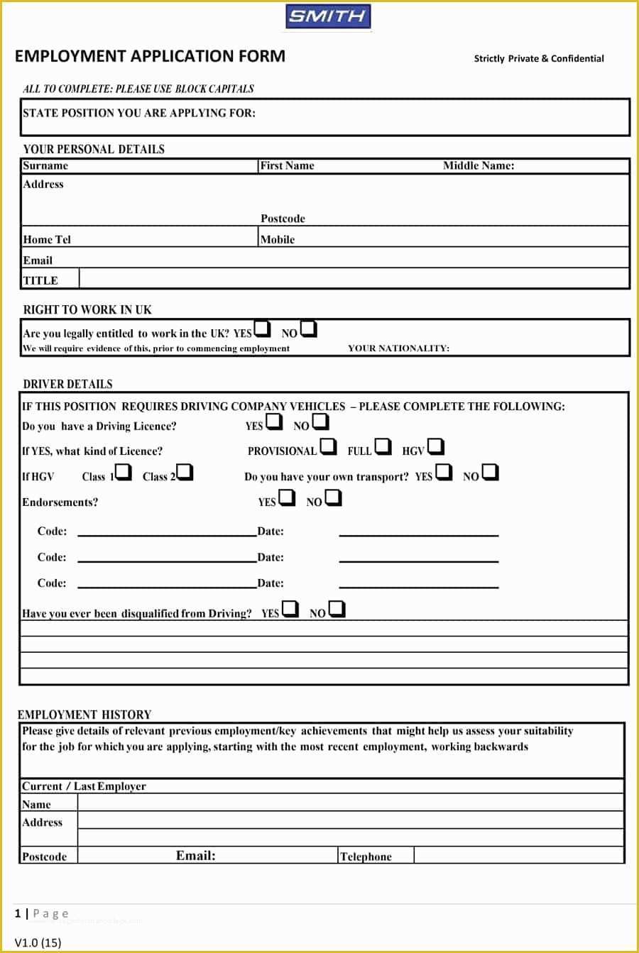 Free Application Template Of 50 Free Employment Job Application form Templates