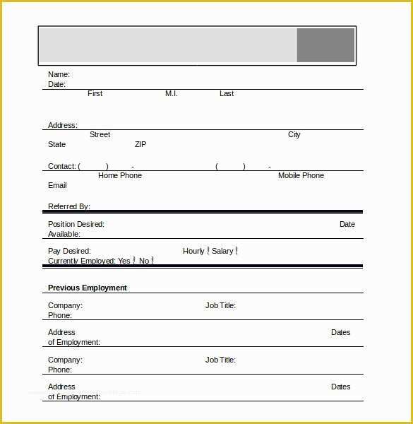 Free Application Template Of Application Template – 18 Free Word Excel Pdf Documents