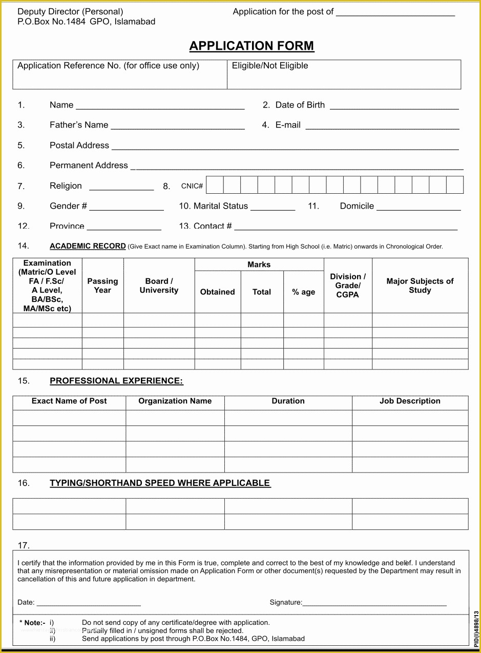 Free Application Template Of Job Application Template Download Free