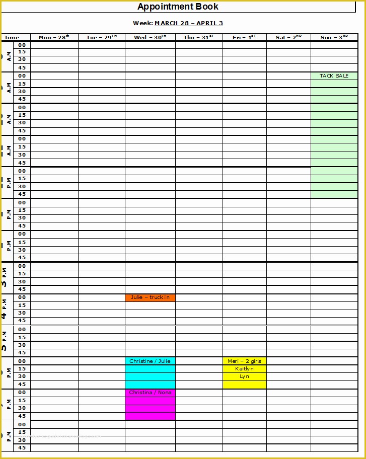 Free Appointment form Template Of 7 Best Of Free Printable Appointment Schedule