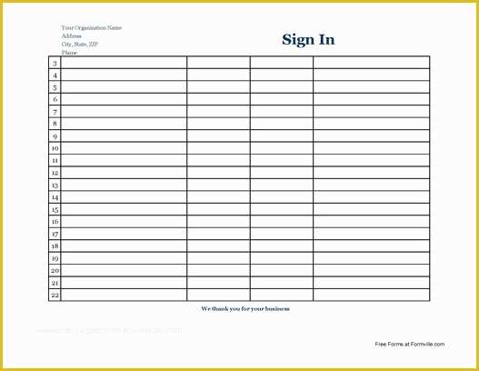 Free Appointment form Template Of 7 Free Sign In Sheet Templates Word Excel Pdf formats