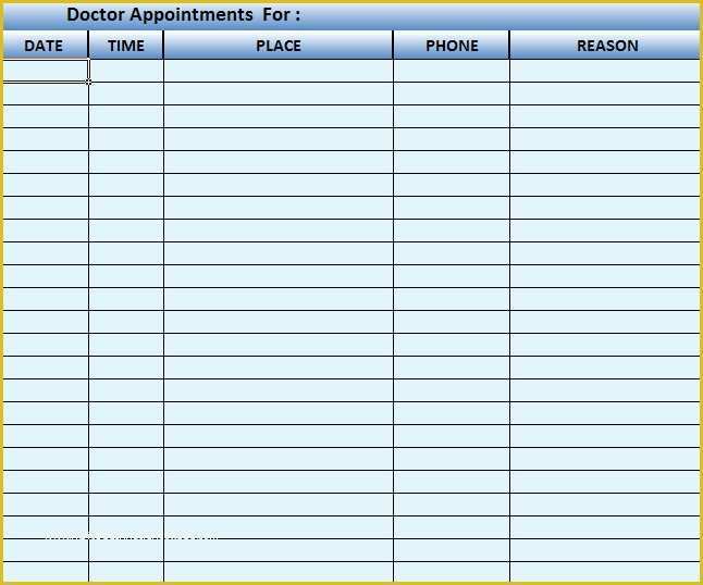 Free Appointment form Template Of Doctor Scheduling software Template