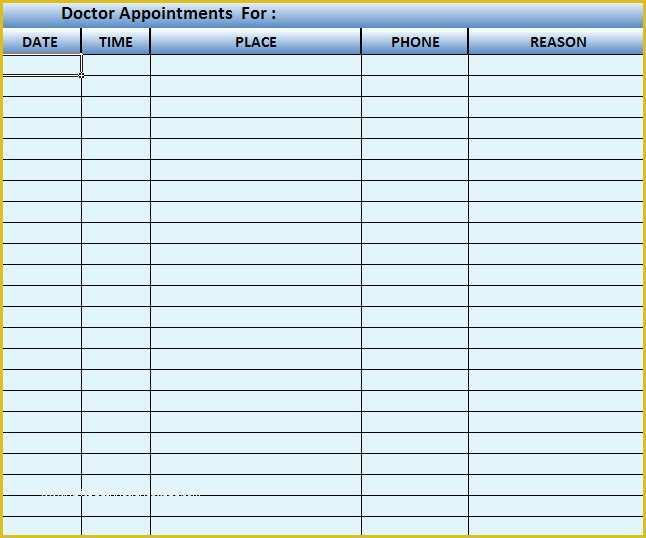 Free Appointment form Template Of Doctor Scheduling software Template