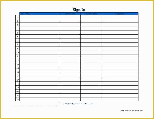 Free Appointment form Template Of Free Basic Appointment Sign In Sheet Wide From formville