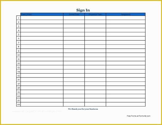 Free Appointment form Template Of Free Basic Appointment Sign In Sheet Wide From formville