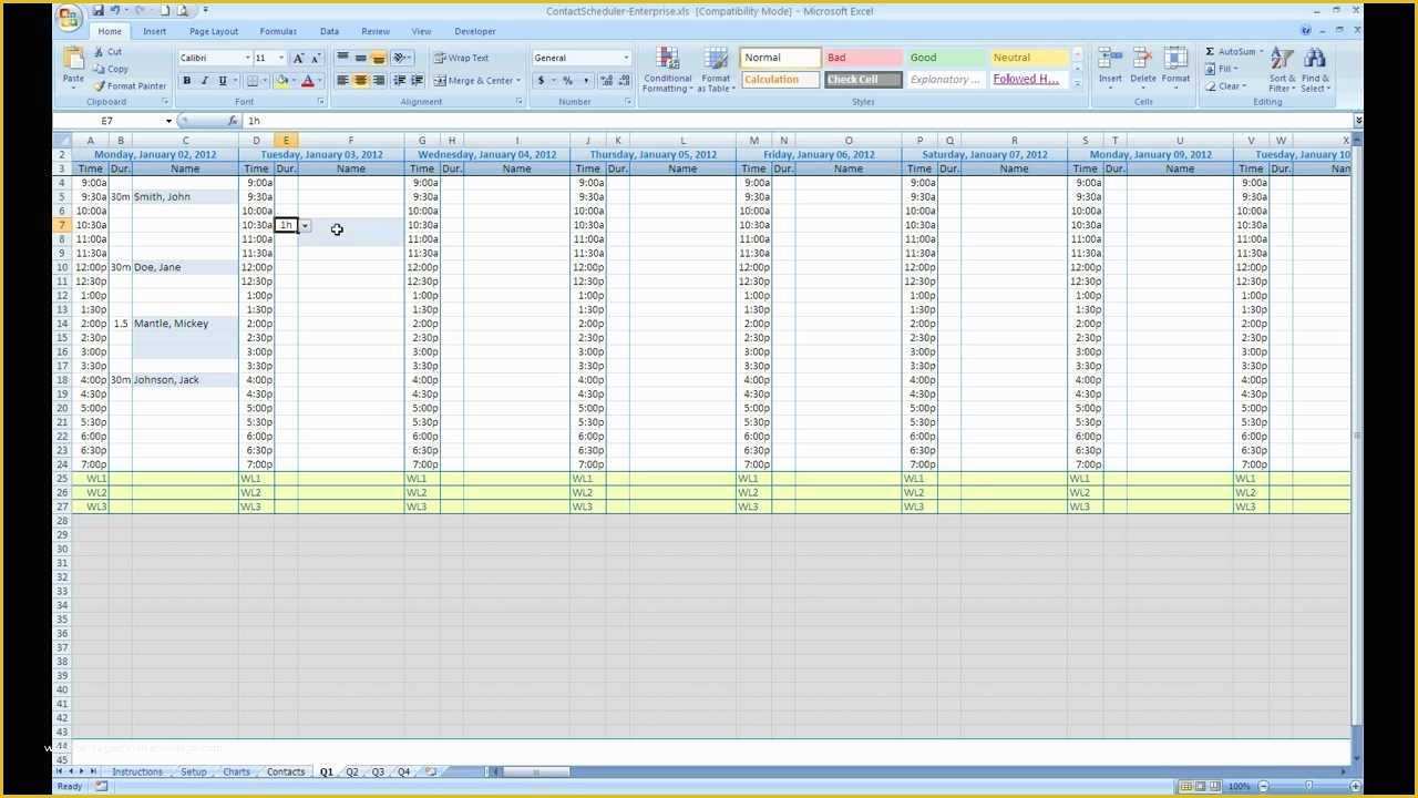 Free Appointment form Template Of Free Excel Contact Appointment Scheduler