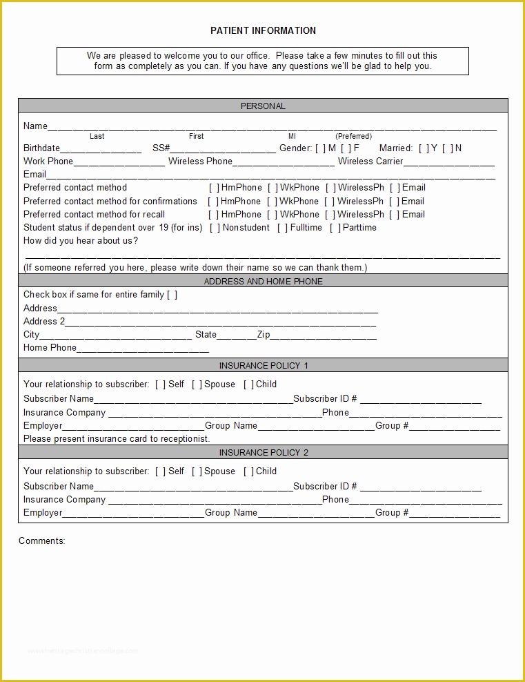 Free Appointment Form Template Of Open Dental Software Registration 