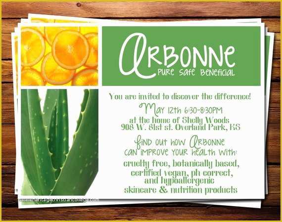 Free Arbonne Flyer Templates Of Arbonne Invitations Gallery