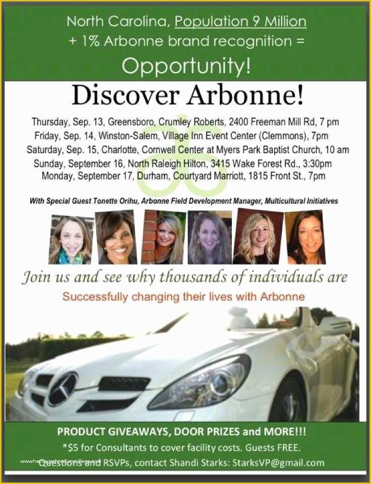 Free Arbonne Flyer Templates Of Discover Arbonne Charlotte Tickets Sat Sep 15 2012 at