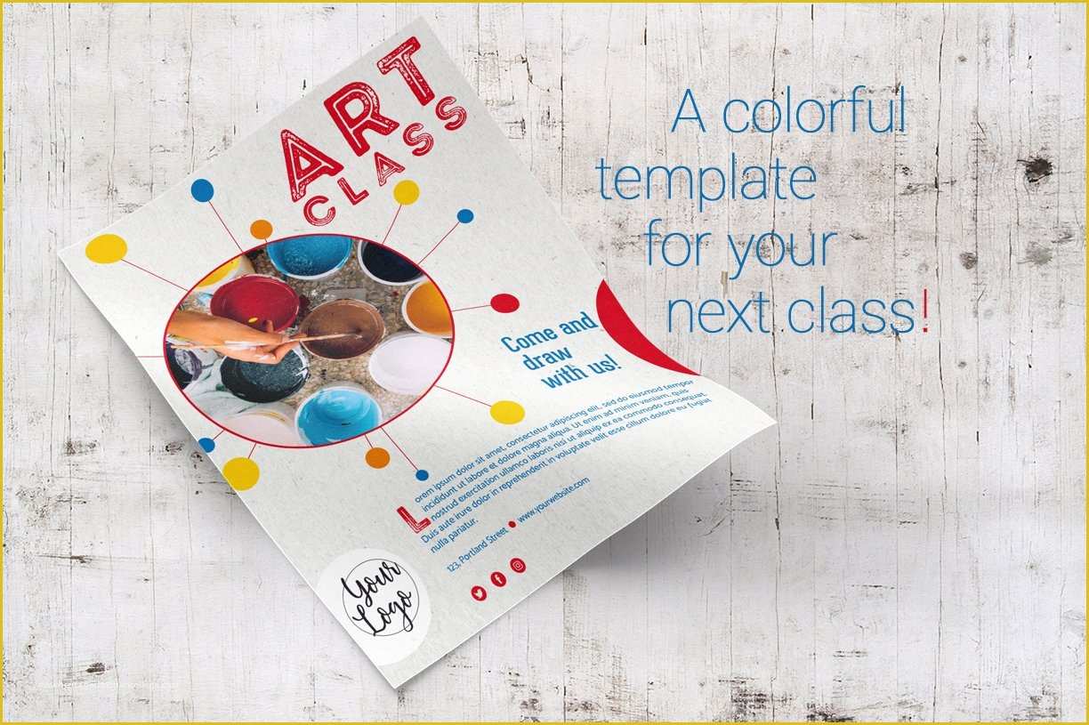 Free Art Class Flyer Template Of Art Class Template Flyer Templates Creative Market