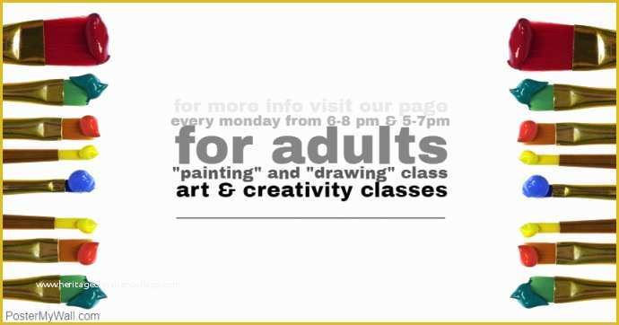 Free Art Class Flyer Template Of Art Classes