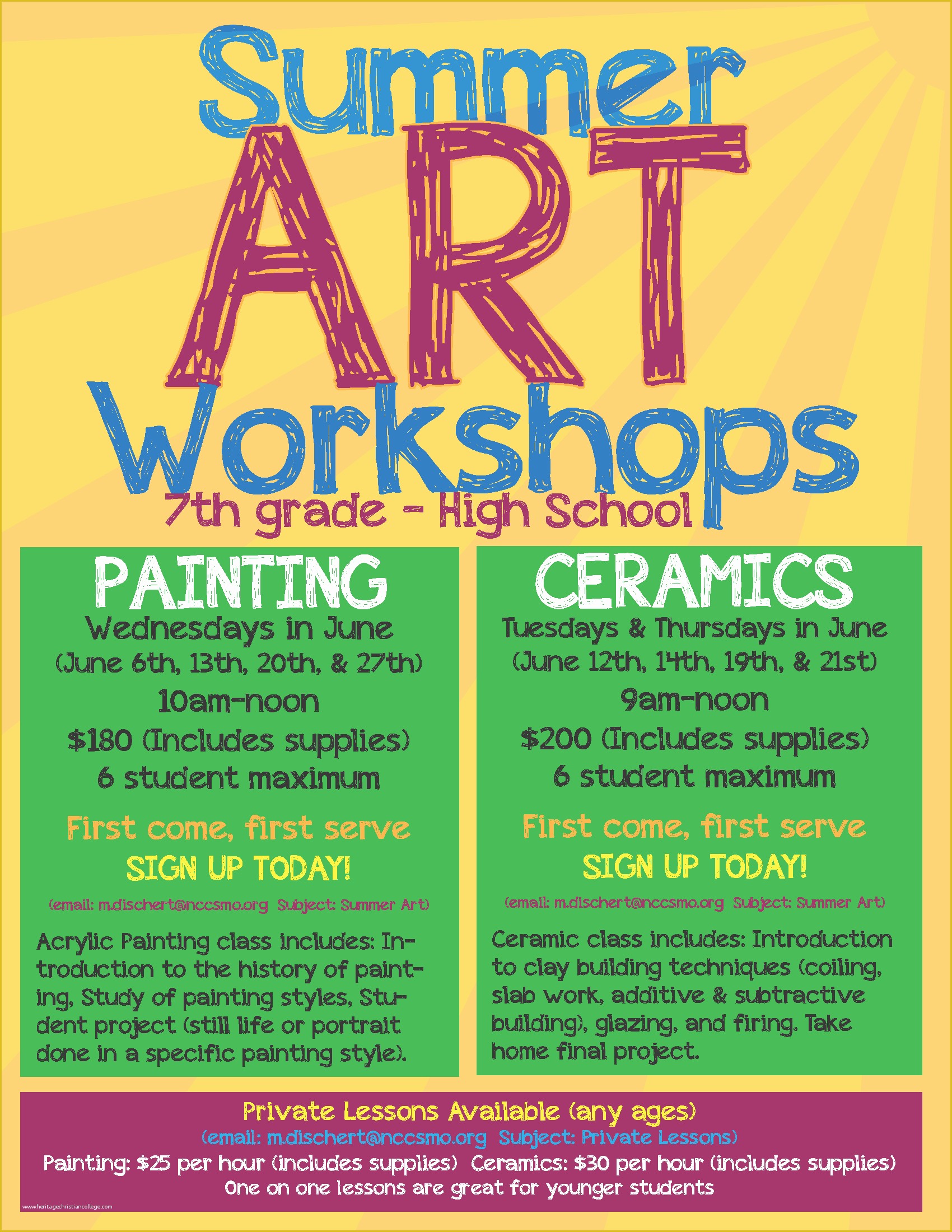 Free Art Class Flyer Template Of Painting Workshop Flyers