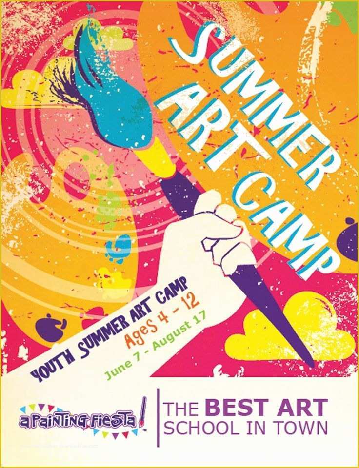 Free Art Class Flyer Template Of Summer Art Camp Posters Pinterest