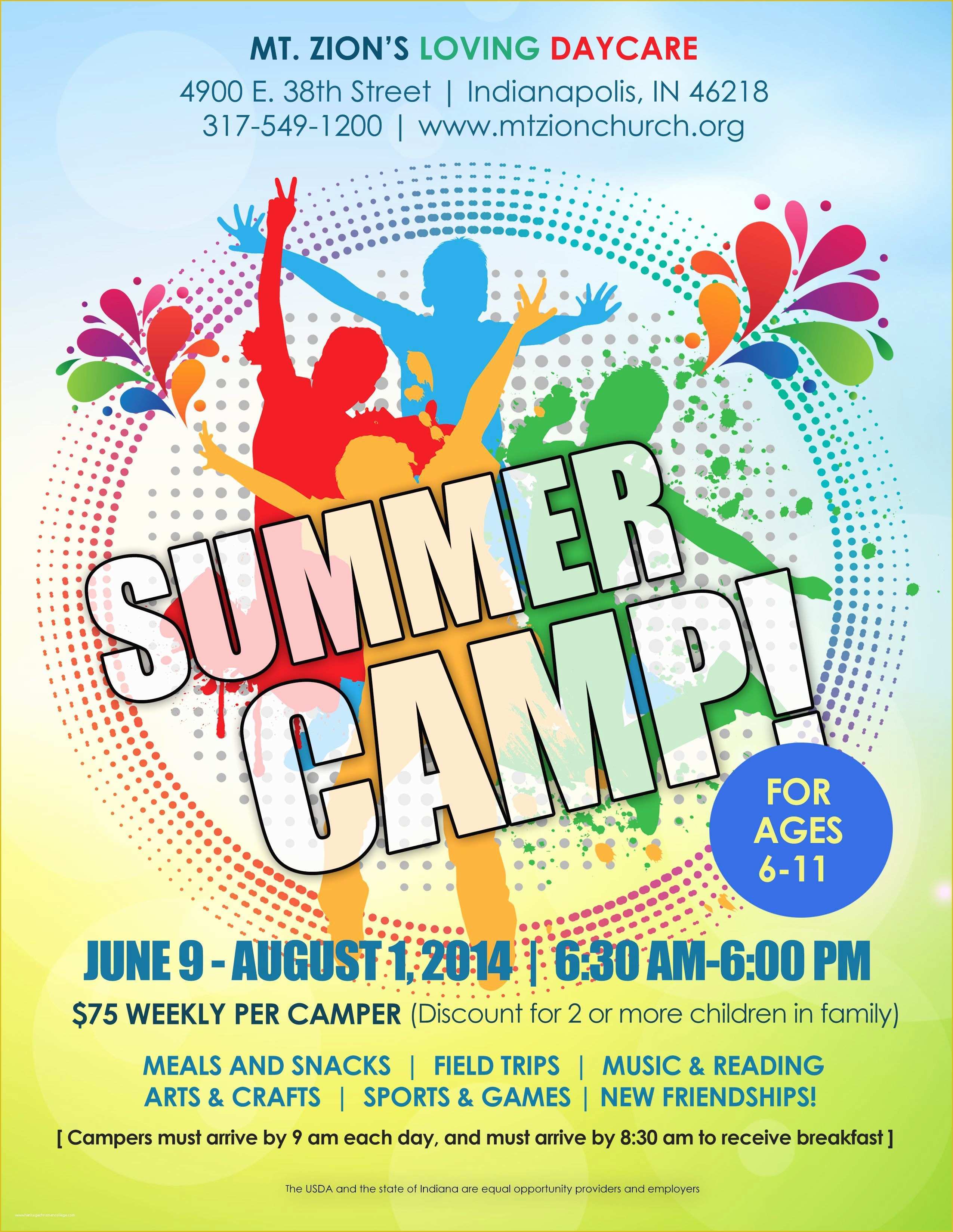 Free Art Class Flyer Template Of Summer Camp Flyer Idea Kid Min Pinterest