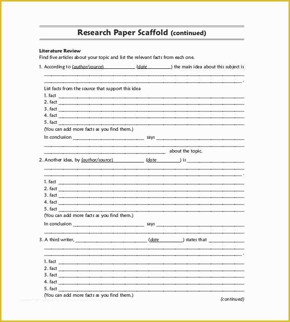 Free Article Writing Template Of 8 Research Paper Outline Templates – Free Sample Example