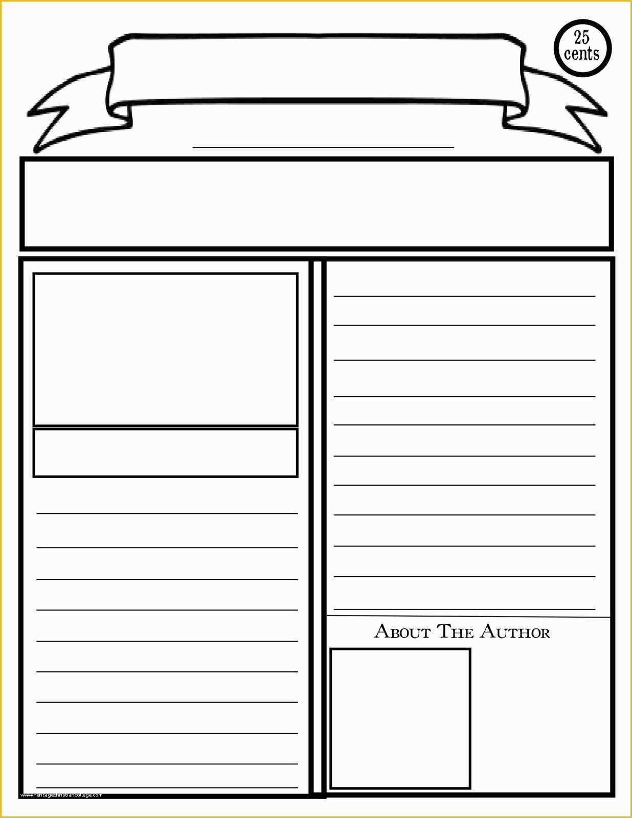 Free Article Writing Template Of Blank Newspaper Clipart