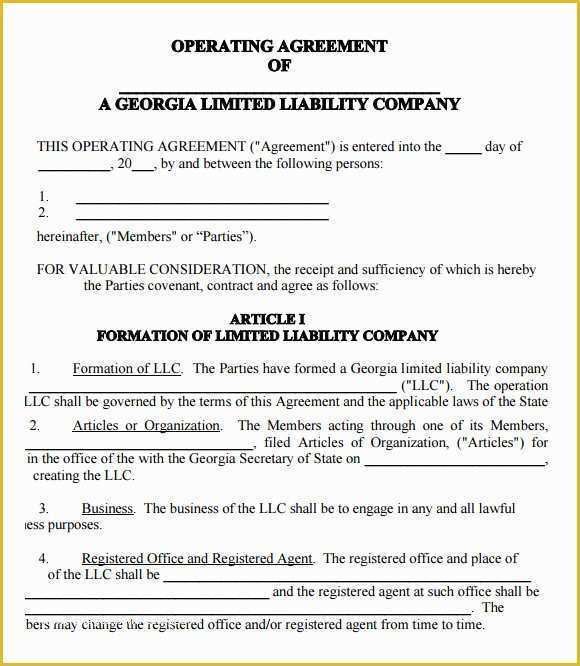 Free Articles Of organization Template Of 9 Sample Llc Operating Agreement Templates to Download