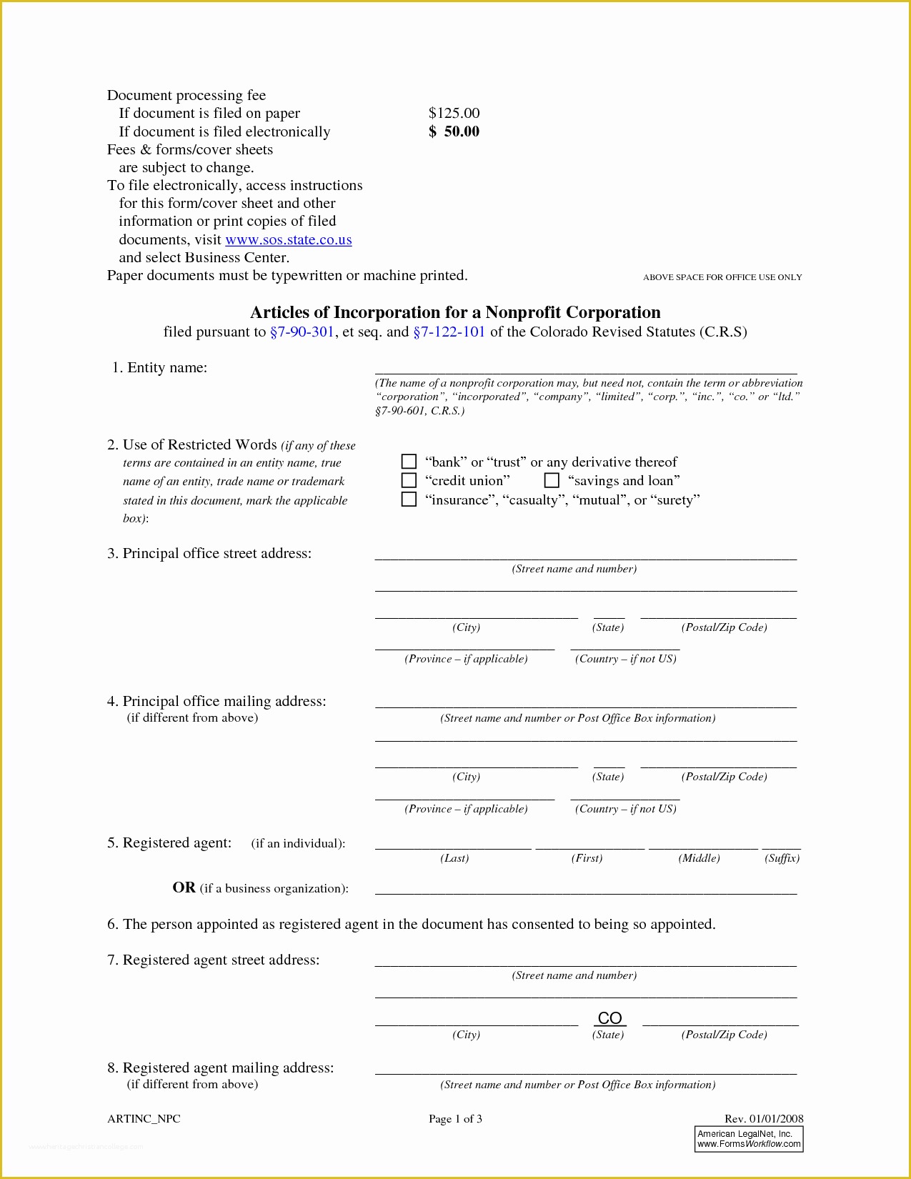 Free Articles Of organization Template Of Articles Incorporation Template Free