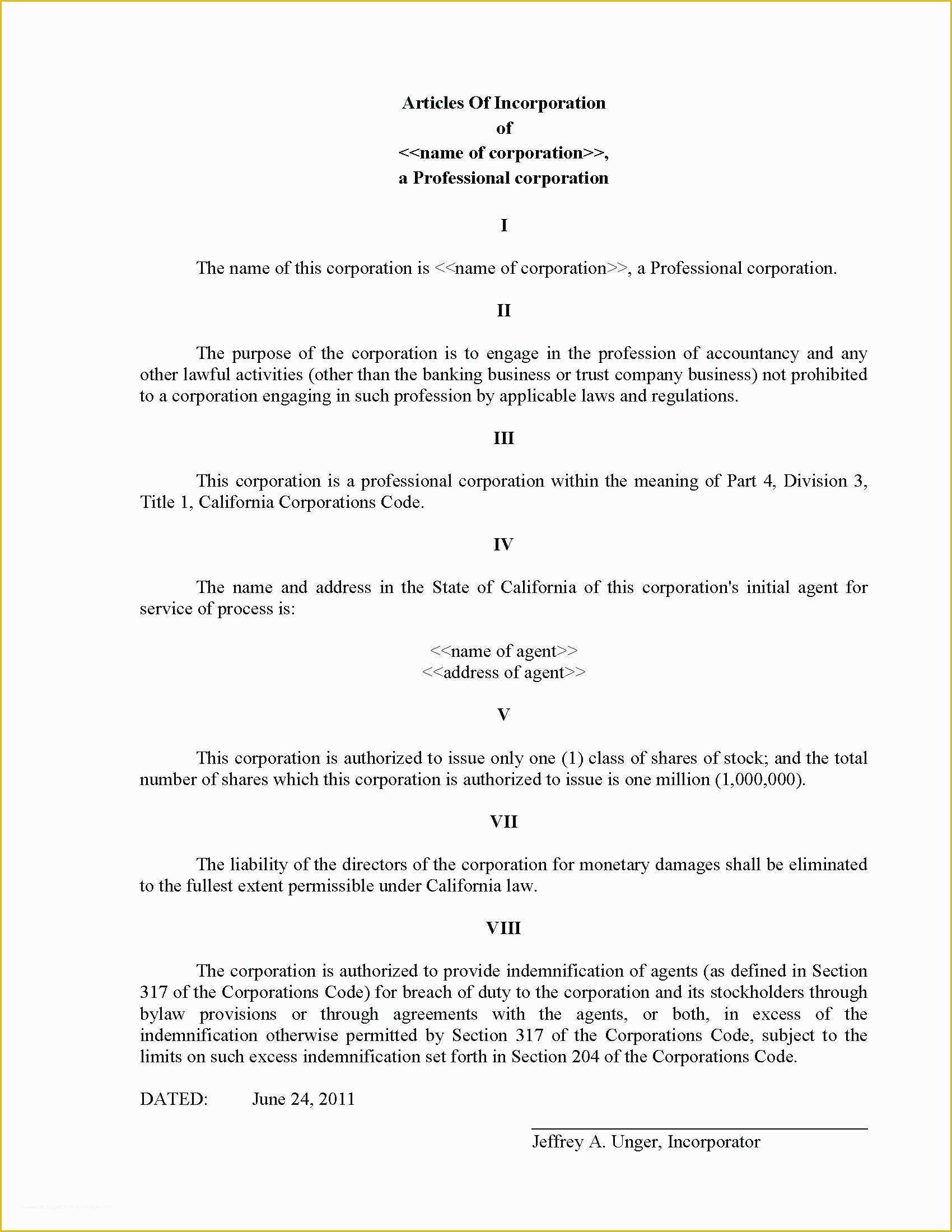 Free Articles Of organization Template Of Illinois Corporation bylaws Template Templates Data