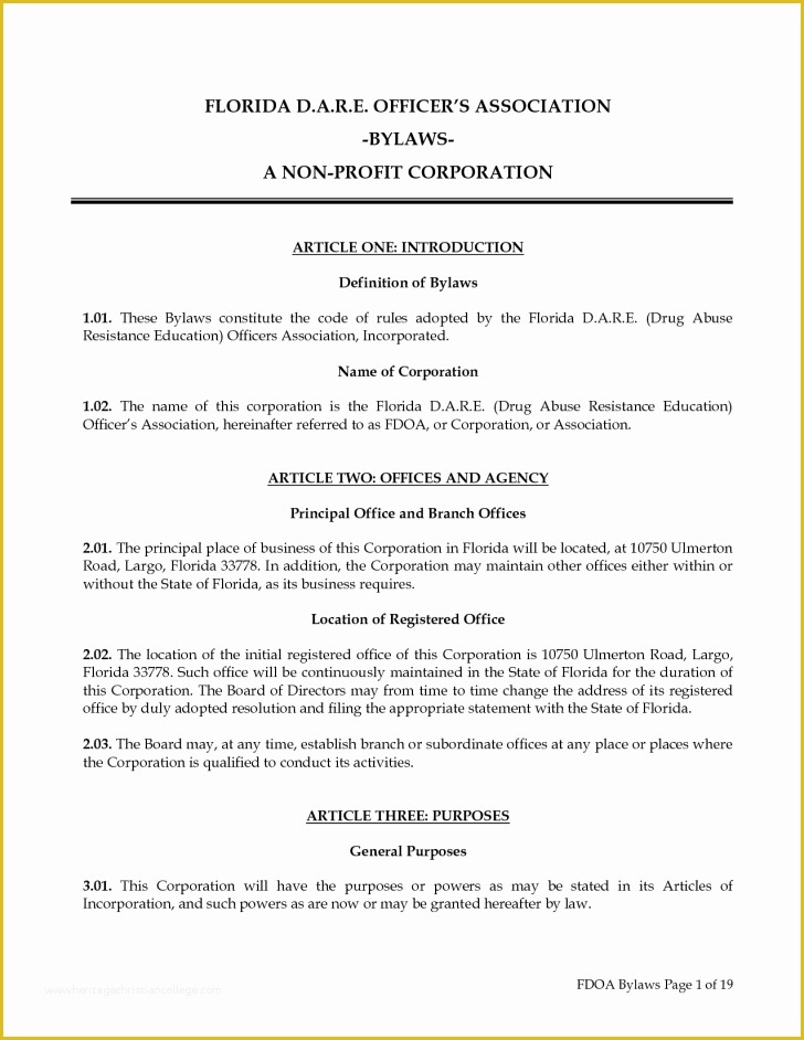 Free Articles Of organization Template Of Template Articles Incorporation Template