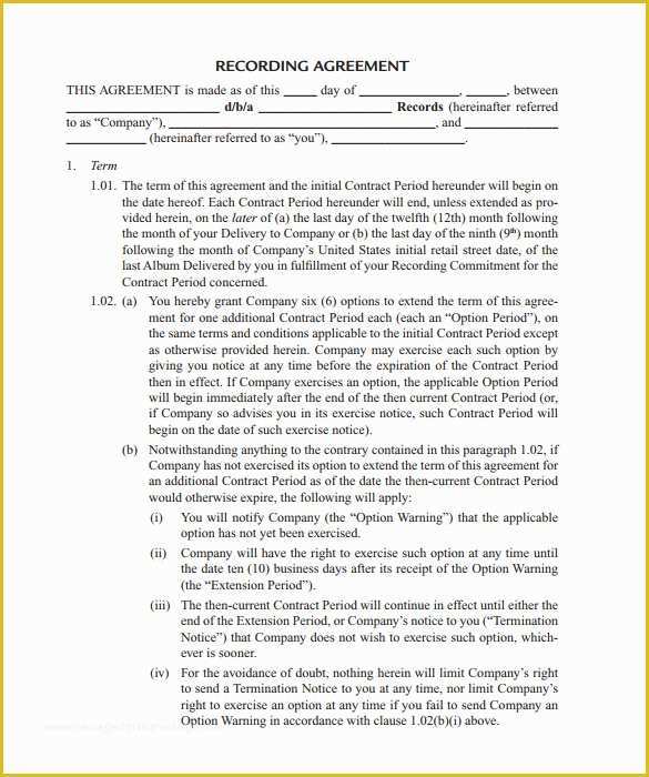Free Artist Management Contract Template Of 10 Artist Management Contract Templates to Download for