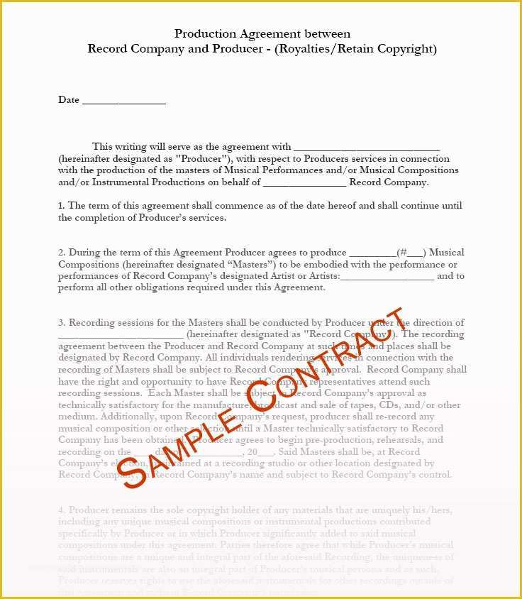 Free Artist Management Contract Template Of Music Contracts Music Contract Templates Music Manager