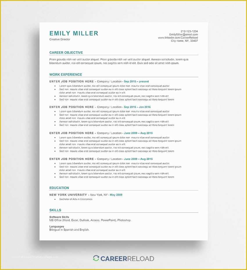 Free ats Resume Templates Of 37 Exclusive ats Friendly Resume Jy E – Resume Samples