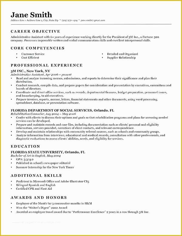 Free ats Resume Templates Of ats Friendly Resume Template – Creero