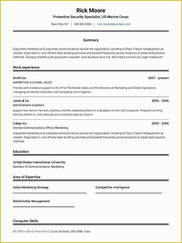 Free ats Resume Templates Of Cv Templates Professional Curriculum Vitae Templates