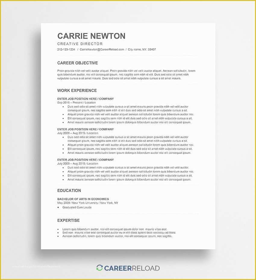 Free ats Resume Templates Of Free Word Resume Templates Free Microsoft Word Cv Templates