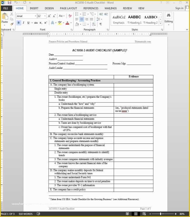 Free Audit Program Templates Of 38 Brilliant Template Samples for Audits Thogati