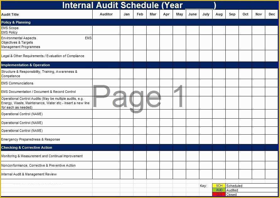 Free Audit Program Templates Of 8 Free Sample Audit Schedule Templates Printable Samples