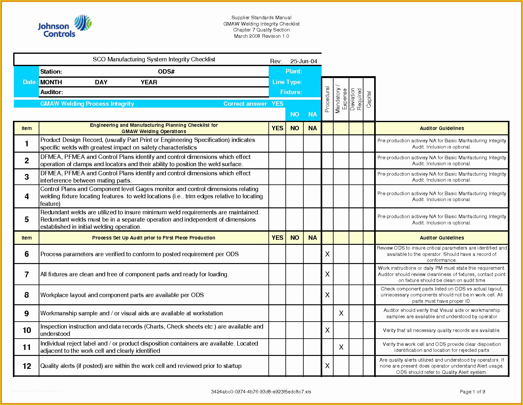 Free Audit Program Templates Of Audit Checklist Template Excel to Pin On