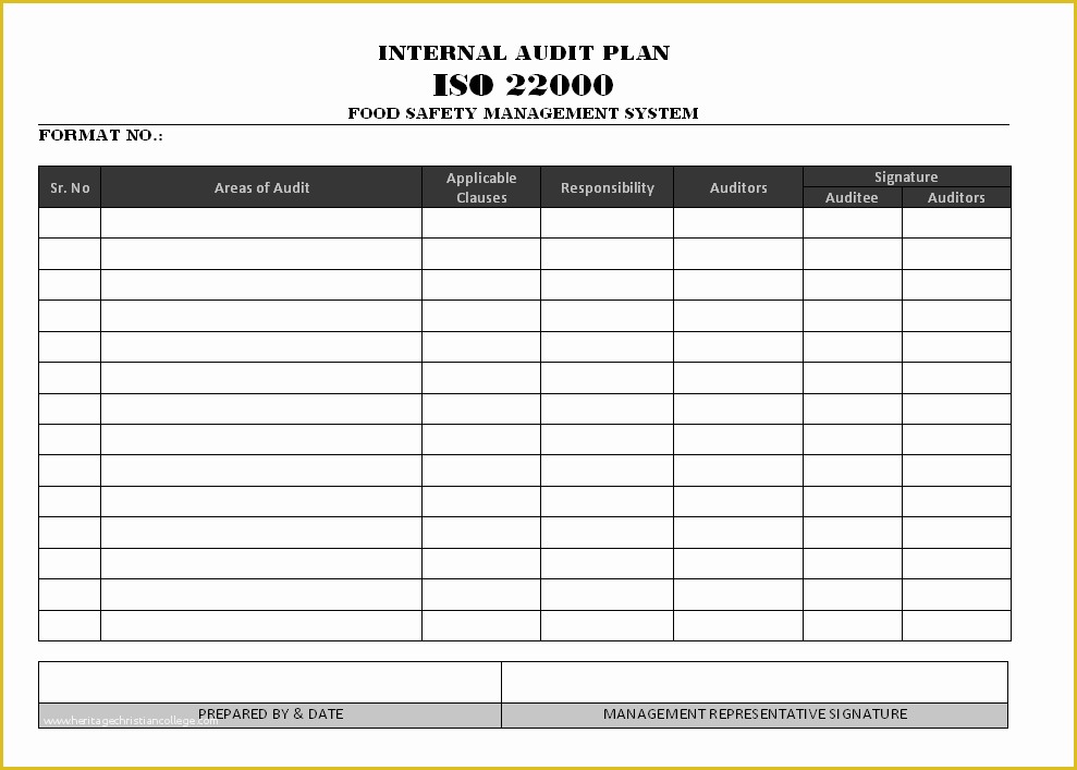 Free Audit Program Templates Of Audit Plan Template Excel