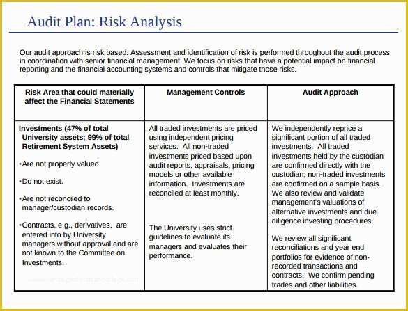 Free Audit Program Templates Of Sample Audit Plan Template 7 Free Documents In Pdf Word