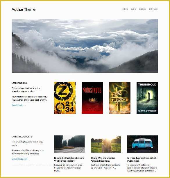 Free Author Website Templates Of 13 Book Publishers &amp; Author Wordpress themes &amp; Templates