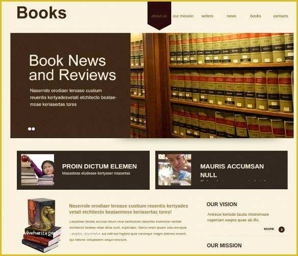 Free Author Website Templates Of 16 Line Library Website Templates & themes Free