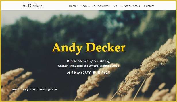 Free Author Website Templates Of Author Site Wix Template