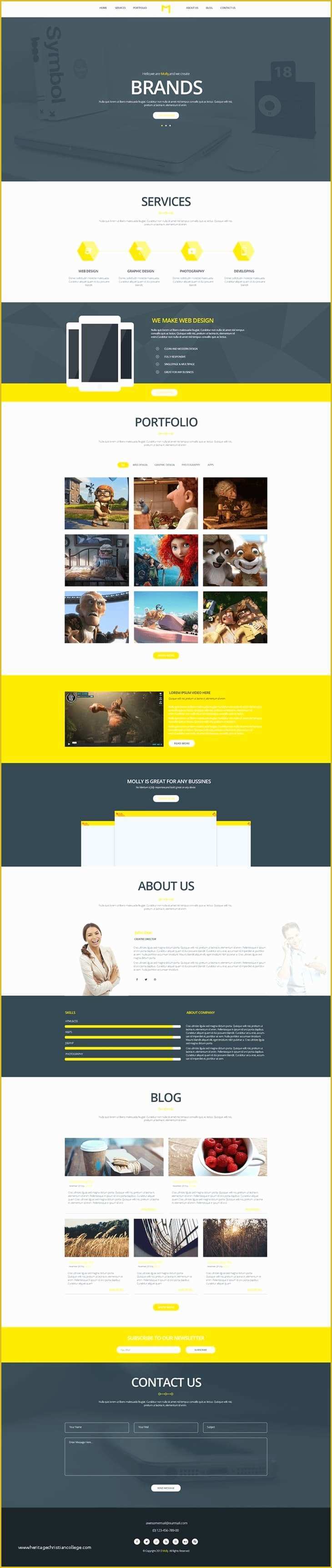 Free Author Website Templates Of Free Portfolio Website Templates Psd Css Author