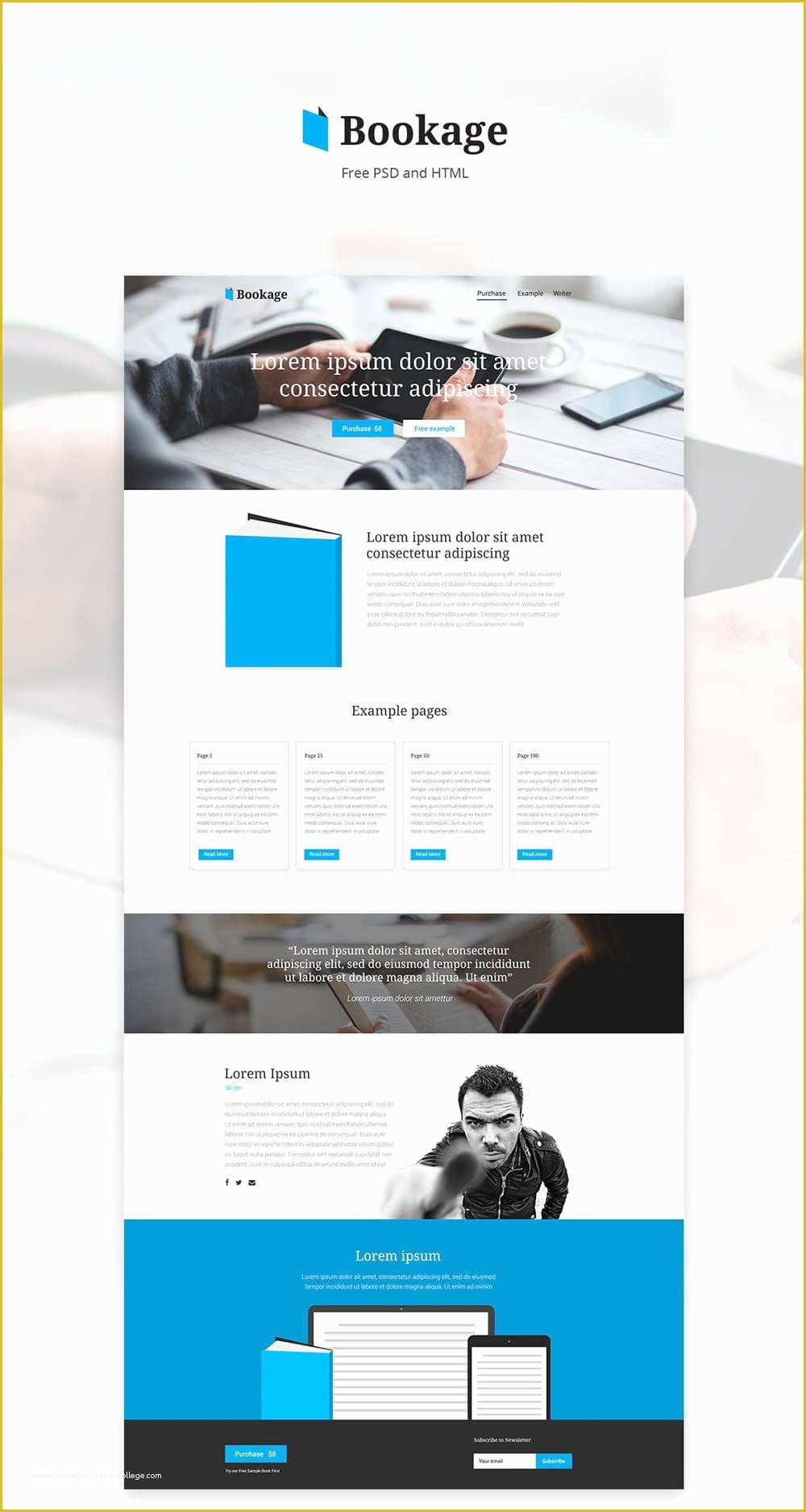 Free Author Website Templates Of Free Single Page Website Templates Psd Css Author