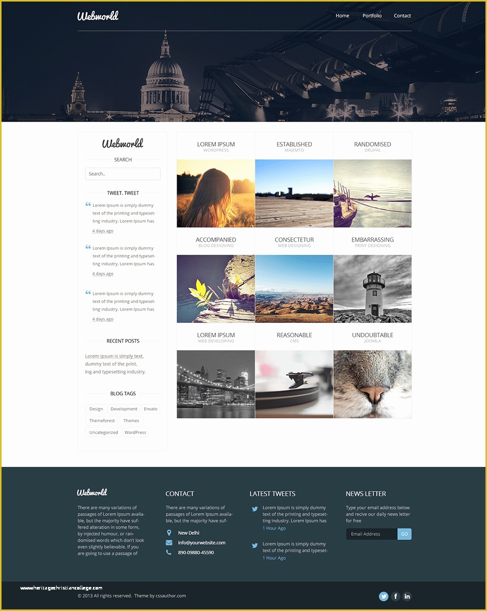 Free Author Website Templates Of Professional Free Corporate Web Design Template Psd
